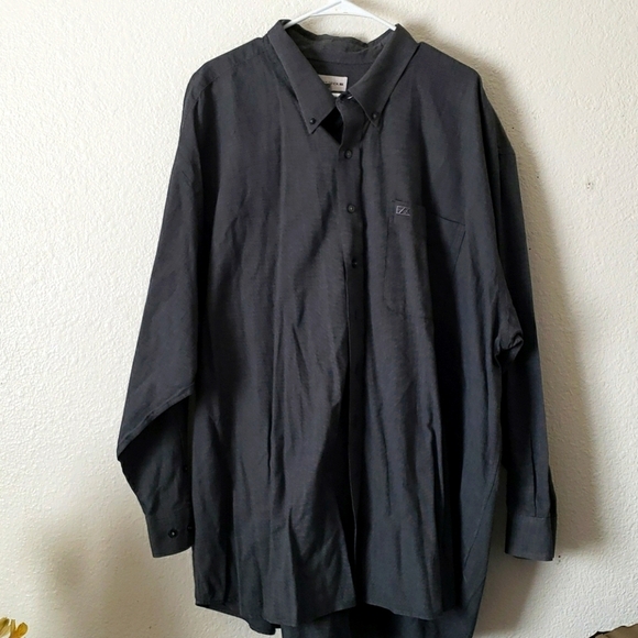 Cutter & Buck 4XB/4TG Long Short Sleeve Green & Black Microcheck Shirt - Picture 1 of 7
